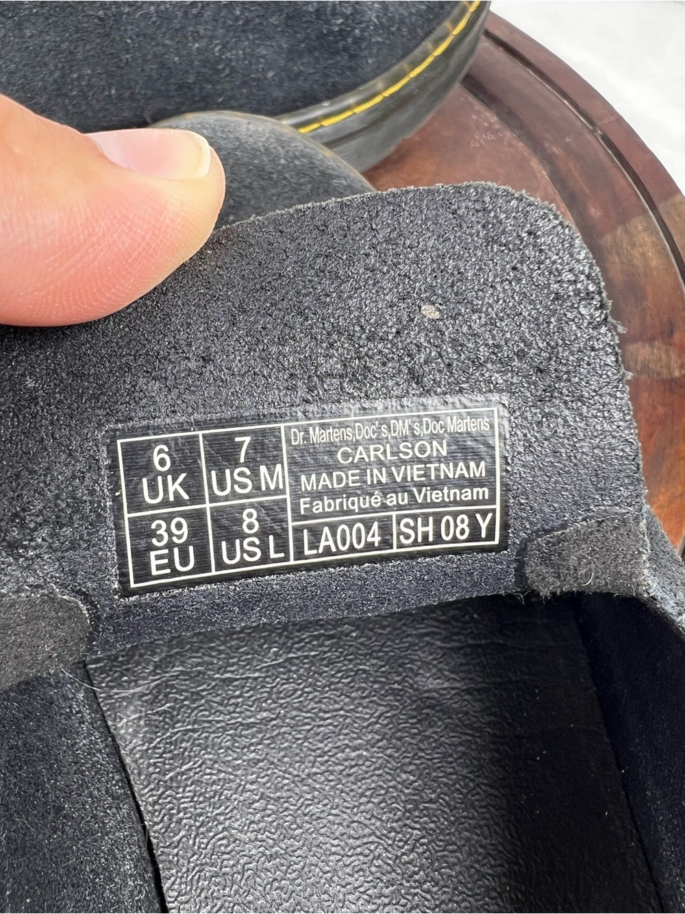 Dr. Martens Carlson Black Suede Slingback Mules Clogs Shoes Mens 7/ Women’s 8 - Picture 9 of 12